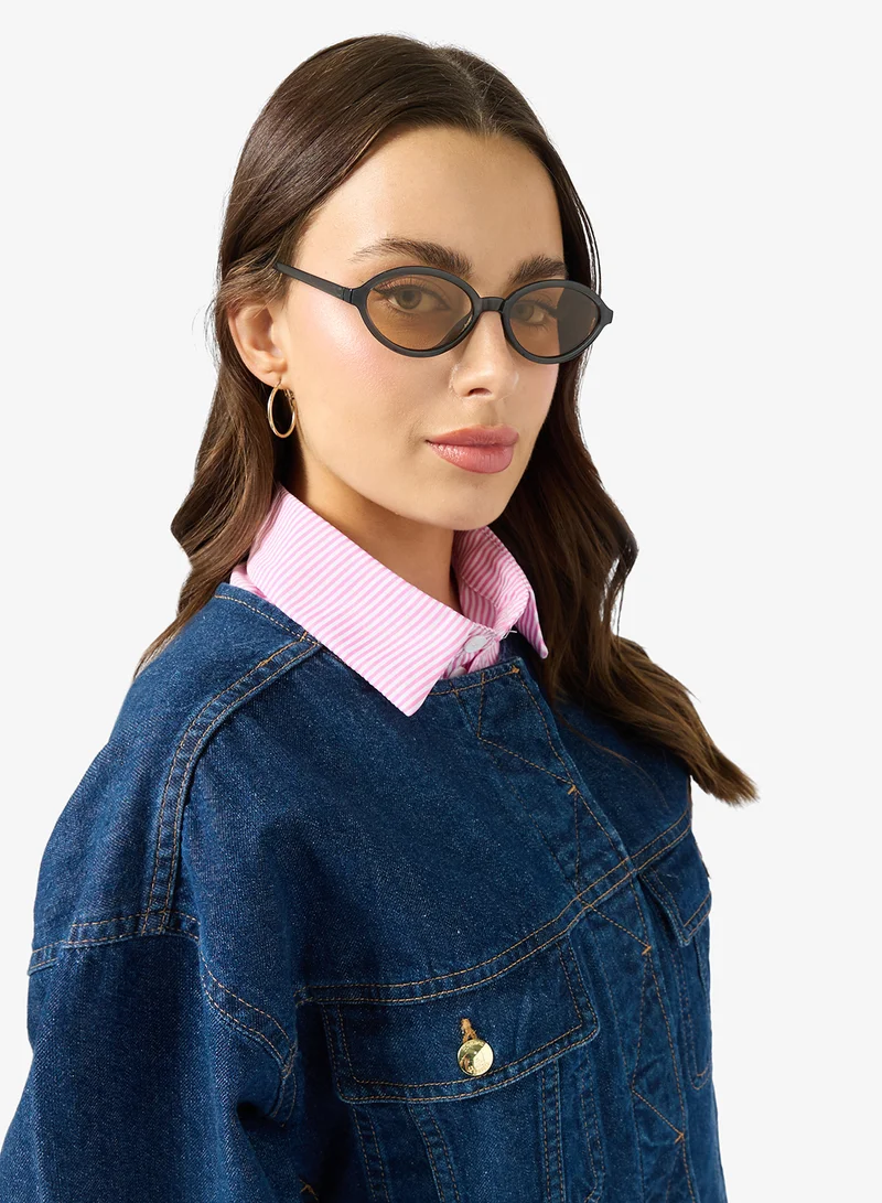 Ginger Orange Classic Oval Polarized Sunglasses for Women | Best Price UAE